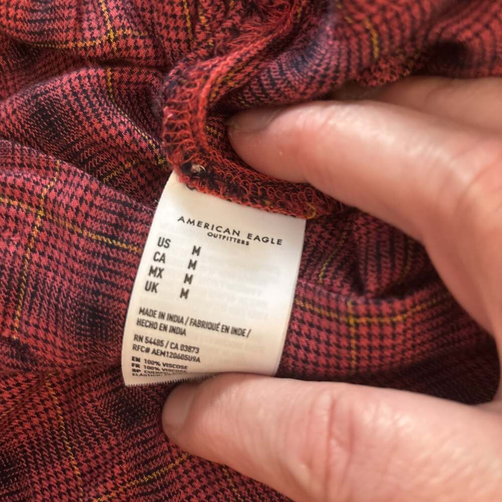 American Eagle High-Waisted Plaid Mini Skirt - Picture 3 of 3